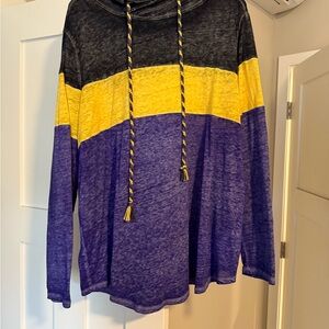 Black, Yellow, and Purple Hoodie